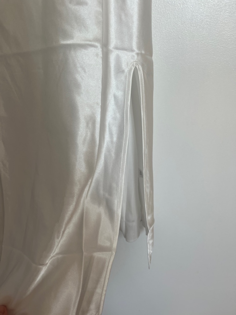 Satin Midi Nightgown with slit - Picture 2 of 4